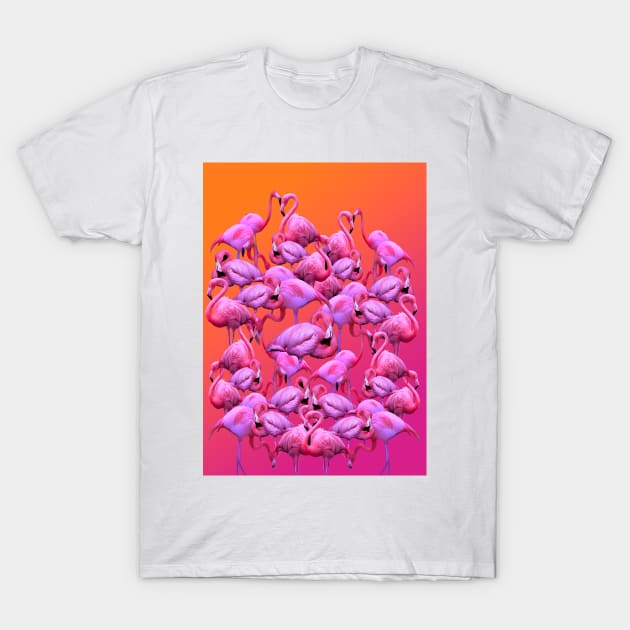 Morning with flamingos T-Shirt by Binovska